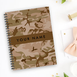 Desert Camouflage Pattern, Ihr Name, Personalisier Notizbuch