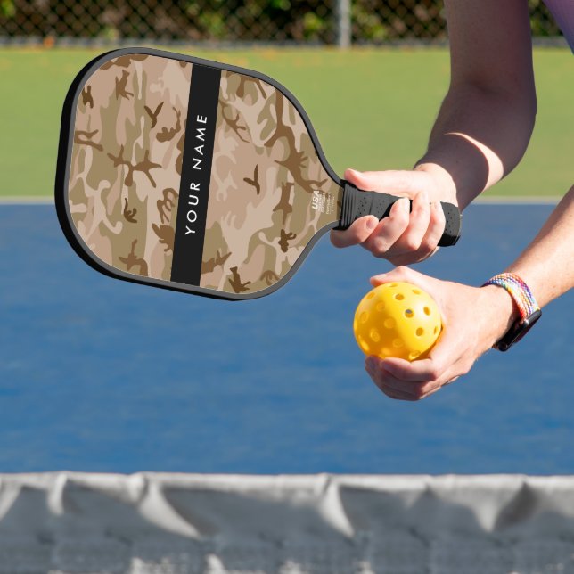 Desert Camouflage Pattern, Ihr Name, Personalisier Pickleball Schläger (InSitu)