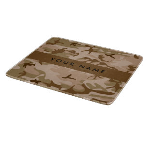 Desert Camouflage Pattern, Ihr Name, Personalisier Schneidebrett