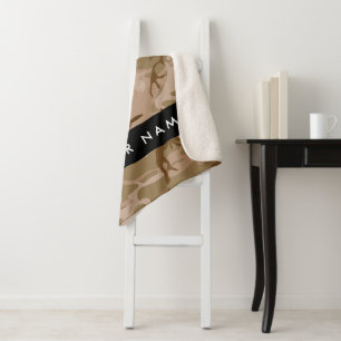 Desert Camouflage Pattern, Ihr Name, Personalisier Sherpadecke