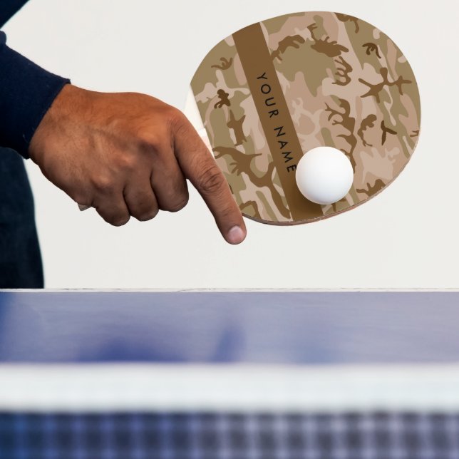 Desert Camouflage Pattern, Ihr Name, Personalisier Tischtennis Schläger (InSitu)
