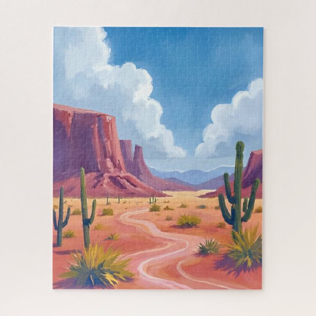 Desert Canyon | Cactus Nature Landscape Puzzle (Vertikal)