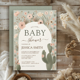 Desert Chic Baby Dusche Einladung