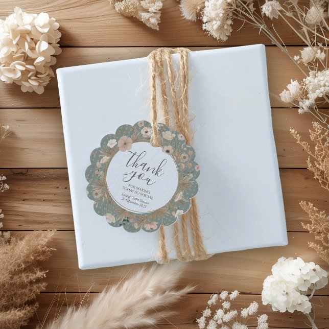 Desert Chic Baby Dusche Geschenkanhänger (Let us take the prickles out of your party planning with this “sand-tastic” desert chic design.)