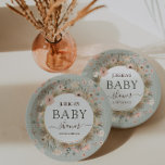 Desert Chic Baby Dusche Pappteller<br><div class="desc">Wüste Chic Baby Dusche - Lass uns, mit diesem "sandtastischen", schicken Papierteller-Design die Stacheln aus der Babyduschplanung zu nehmen. Bringen Sie die Boho-Villen der Wüste an. Mit trockenen Blumen und Kakteen in sehr geschmackvollen, weichen Grün- und Rosatönen. Halten Sie sich also an Ihre Kamele, denn das ist keine Fata Morgana....</div>