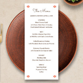 Desert Chic Sedona Wedding Menu Programm