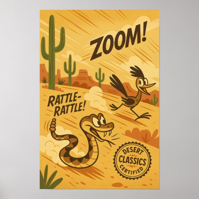 Desert Classics - Roadrunner & Rattlesnake Chase Poster (Vorne)