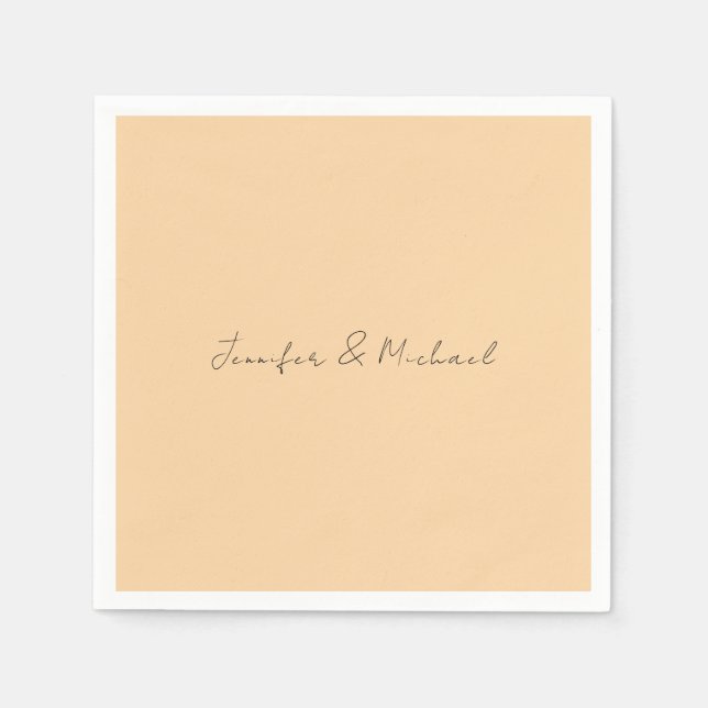 Desert Color Professional Modern Plain Minimalist Serviette (Vorderseite)