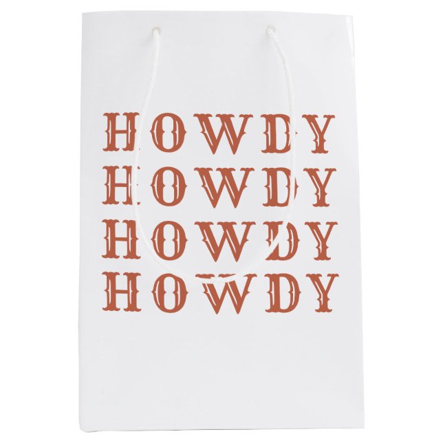 Desert Cowgirl Last Rodeo Mittlere Geschenktüte (Vorderseite)