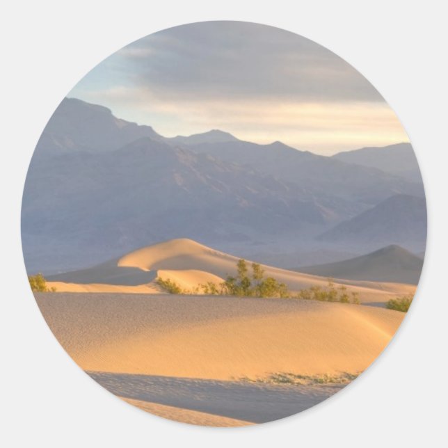Desert Dawn Runder Aufkleber (Vorderseite)