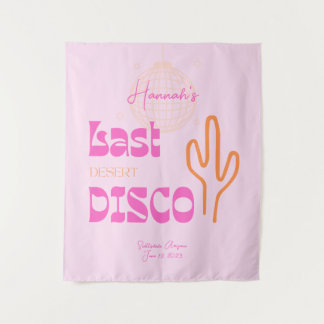Desert Disco Bachelorette Foto Hintergrund Rosa Wandteppich