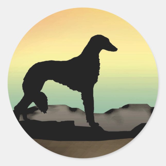 Desert Dog Saluki Runder Aufkleber (Vorderseite)
