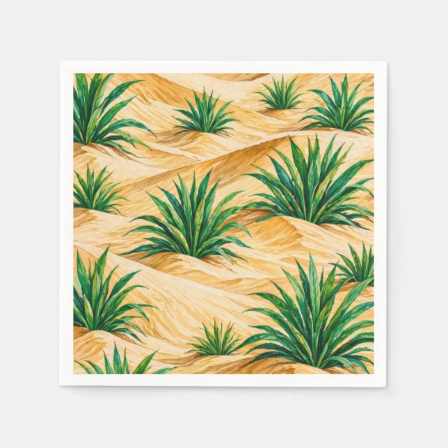 Desert Dunes Agave Pattern Serviette (Vorderseite)