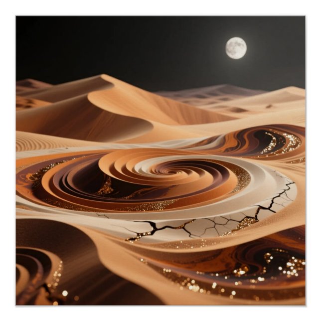 Desert Dunes Art Poster (Vorderseite)