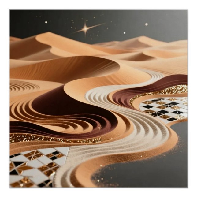 Desert Dunes Art Poster (Vorderseite)