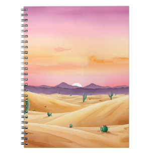 Desert Dunes Twilight Notebook Notizblock