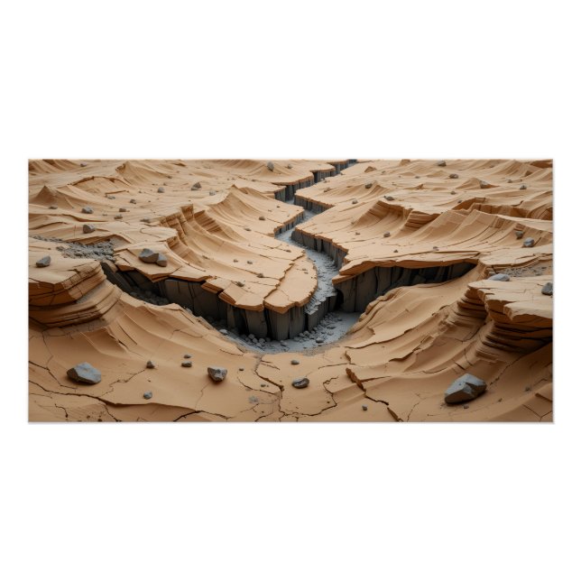 Desert Fissure Scene Poster (Vorderseite)