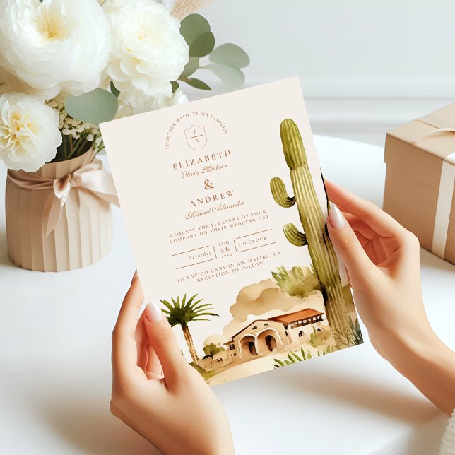 Desert Hacienda Wedding Style Einladung (Von Creator hochgeladen)