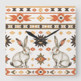 Desert Hares Quadratische Wanduhr