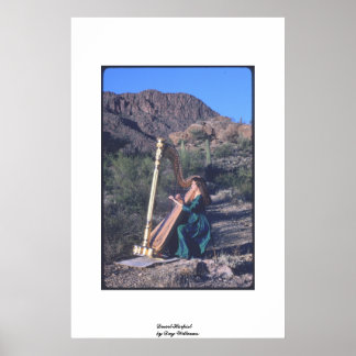 Desert Harpist Poster