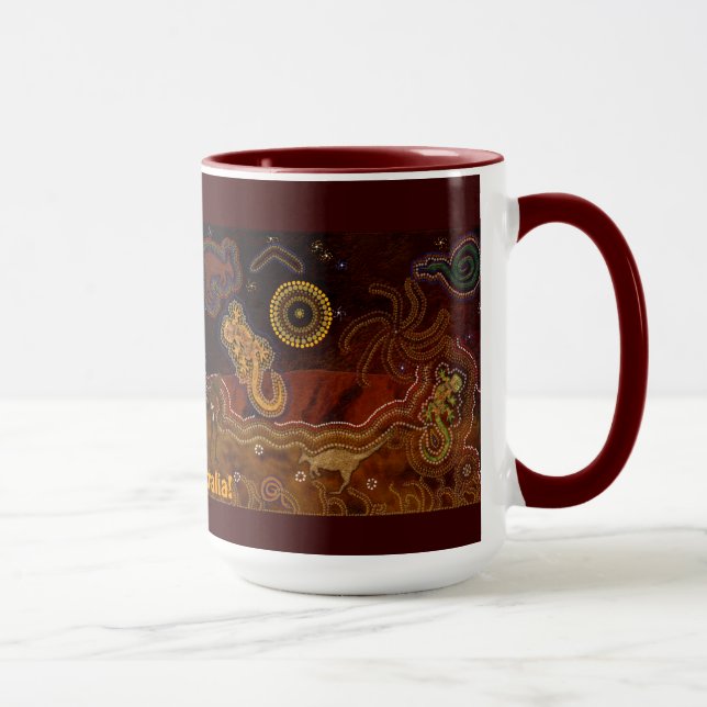 "Desert Heat" australische Aborigine-Tasse Tasse (Rechts)