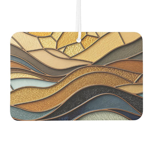 Desert Hills Sand Gold Mosaic Fine Art Autolufterfrischer (Vorderseite)