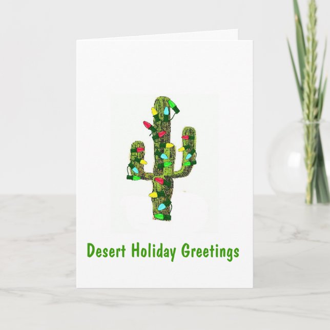 Desert Holiday Greetings Feiertagskarte (Vorderseite)