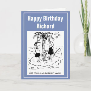 Desert Island Castaway hat Fisch a la Coconut Meal Karte