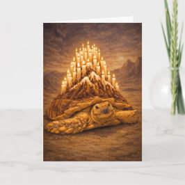 Desert king tortoise birthday cake mountain karte