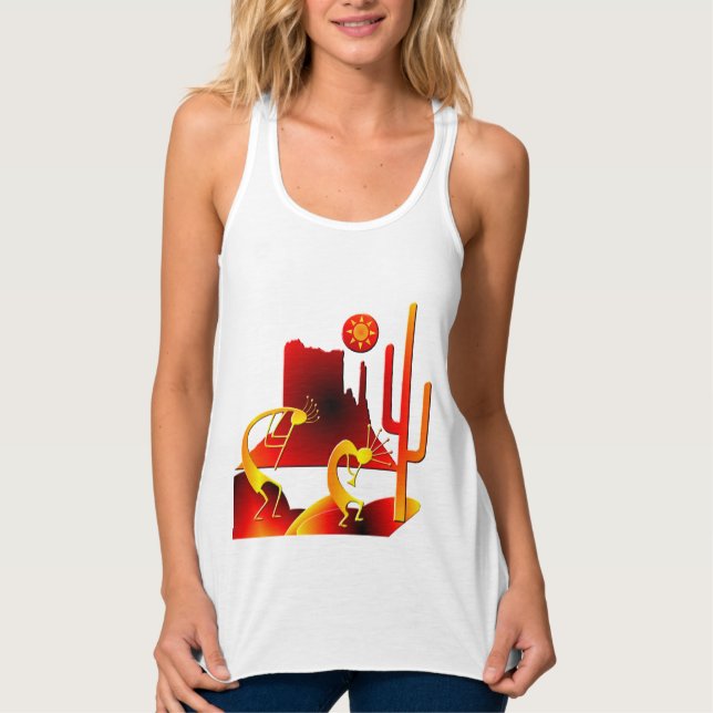Desert Kokopelli Tank Top (Vorderseite)