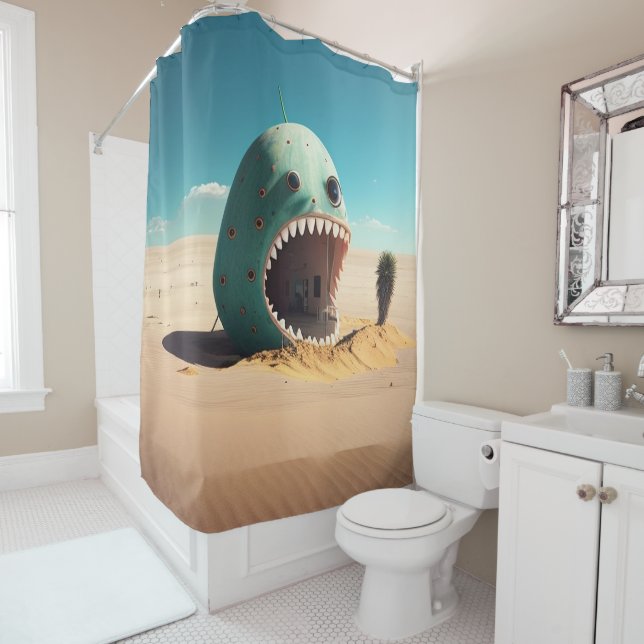 Desert monster house duschvorhang (Beispiel)