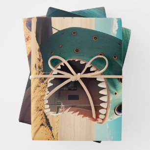 Desert monster house geschenkpapier set