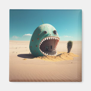 Desert monster house magnet