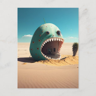 Desert monster house postkarte