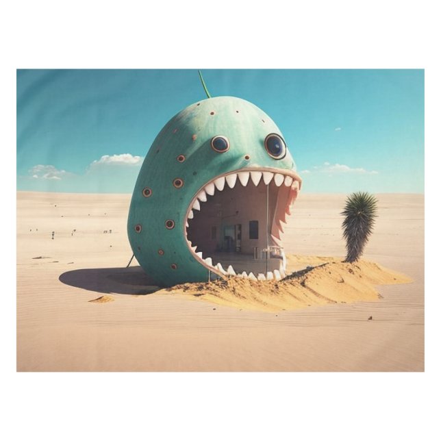 Desert monster house tischdecke (Vorderseite (Horizontal))