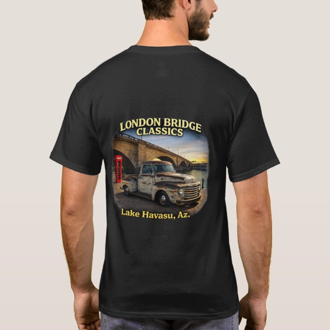 Desert Muscle Retro Pickup Design T-Shirt (Rückseite)