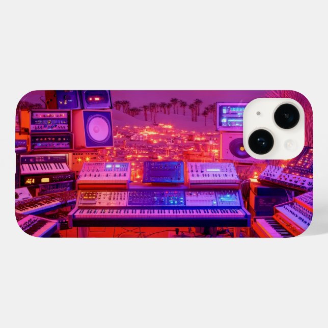 Desert Music Studio Case-Mate iPhone Hülle (Rückseite (Horizontal))