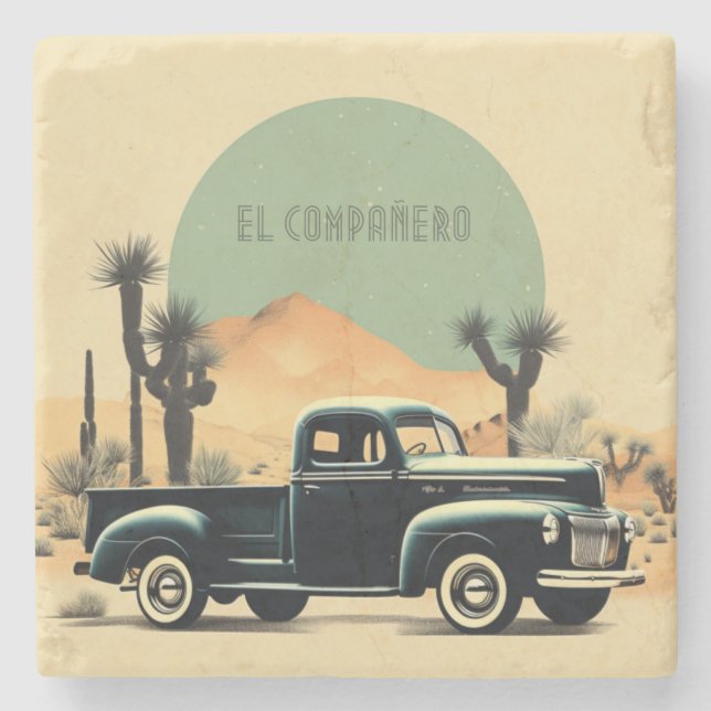 Desert Nocturne Voyage Steinuntersetzer (Vorderseite)