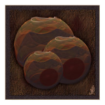 Desert Oasis Fraktal Potterie Abstrakte Kunst