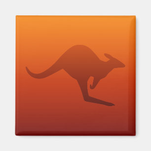 Desert Ombre Brown Kangaroo Magnet