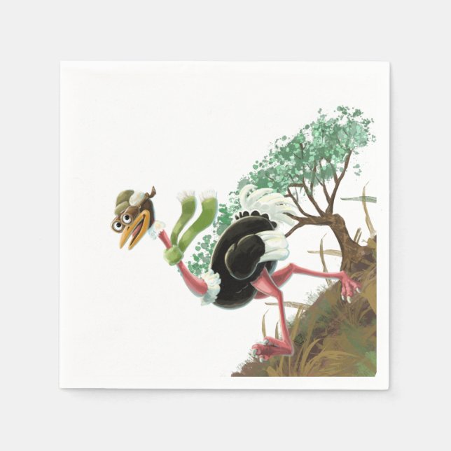 Desert Ostrich Runner Serviette (Vorderseite)