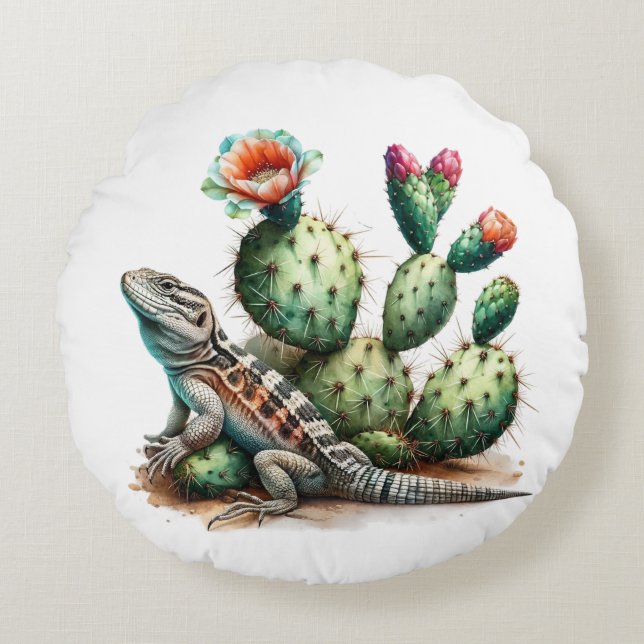 Desert Retreat Pillow Rundes Kissen (Vorderseite)