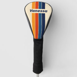 Desert Retro Rainbow Pin Striped with Name Golf Headcover