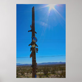 Desert Roadside Art Poster