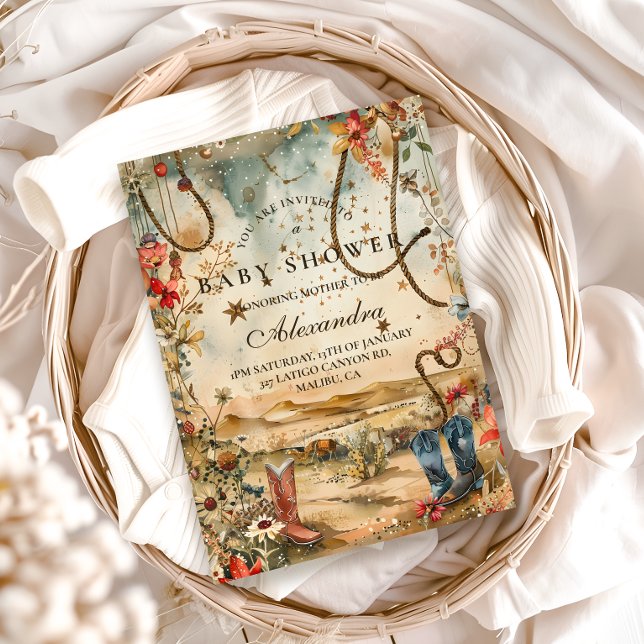 Desert Rodeo Western Baby Shower Einladung (Von Creator hochgeladen)