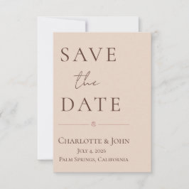 Desert Rose – Minimalist Wedding  Save the Date 