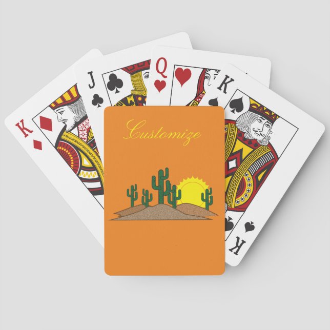 Desert Saguaro Cactus Sunset Thunder_Cove Spielkarten (Rückseite)