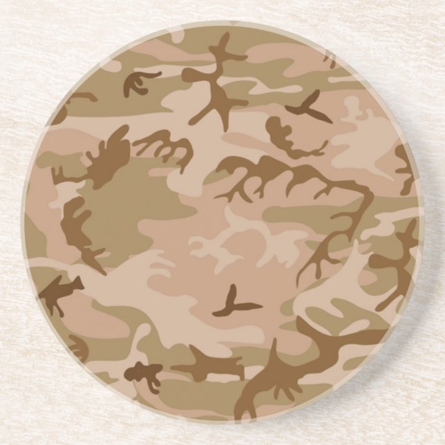 Desert Sand Camouflage Getränkeuntersetzer (Vorne)