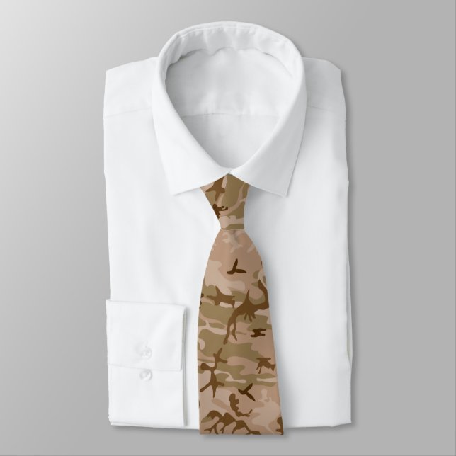Desert Sand Camouflage Neck Tie Krawatte (Gebunden)