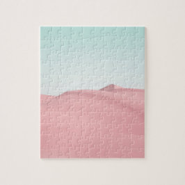 Desert Sand Dunes Sky Foto Pink Moderne Puzzle